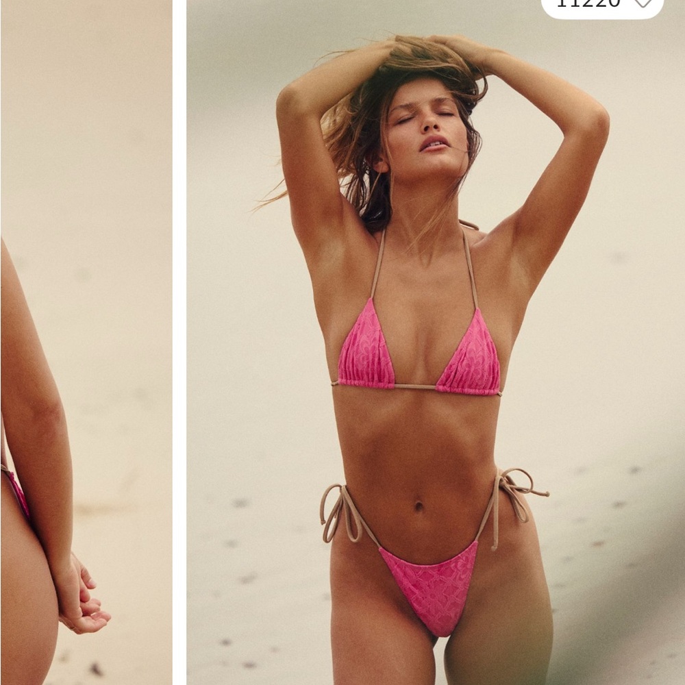 Free People Pink Triangle Bikini Set